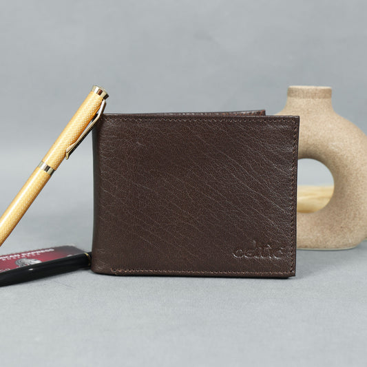 Premium Brown Leather Wallet for Men – Stylish & Durable Bifold Wallet. LA-1419