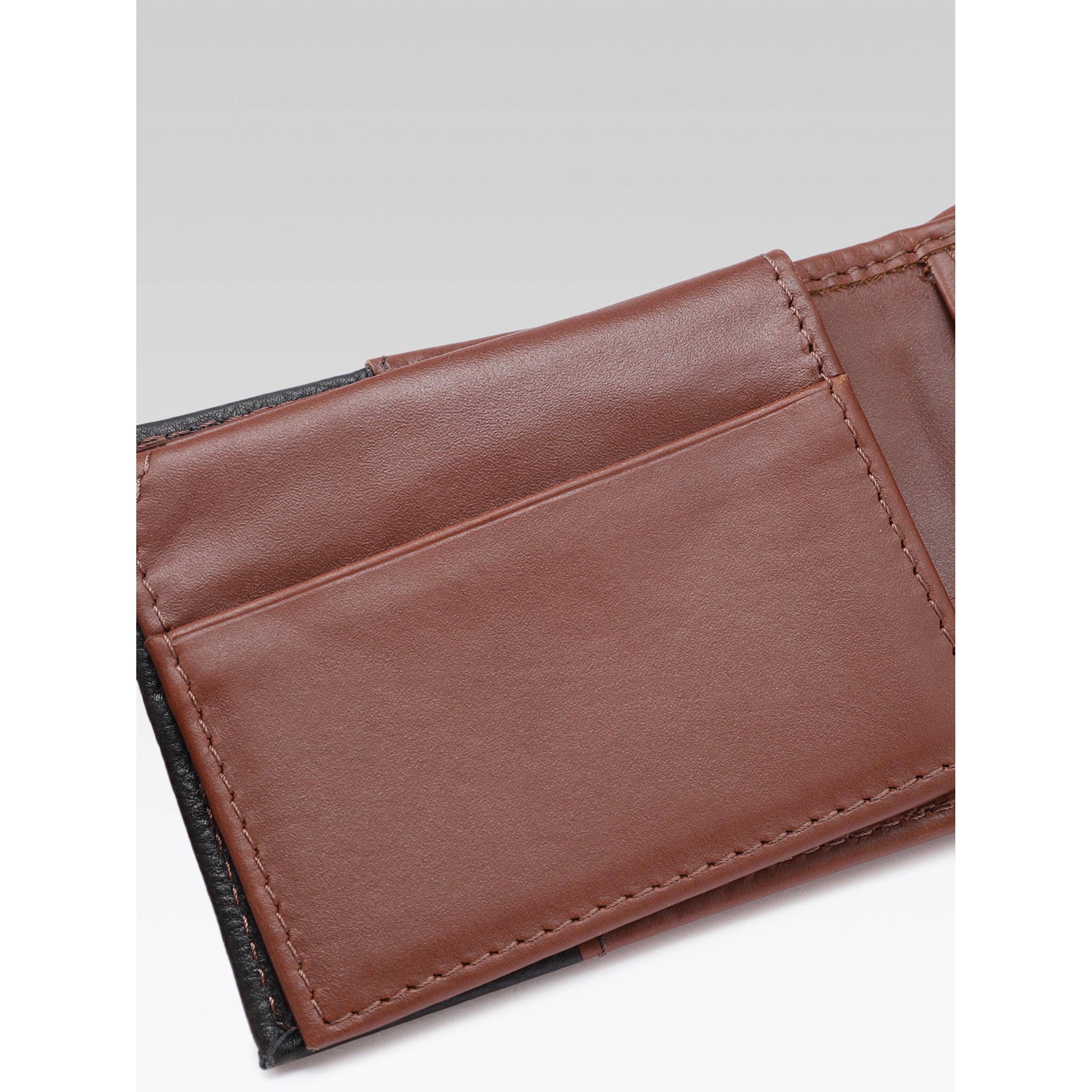 Premium Two-Tone Genuine Leather Mens Wallet | Slim Bifold Export Quality with Coin Pocket