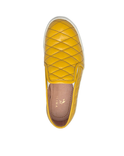 Bright & Stylish Girls' Yellow Leather Shoes – Perfect for Any Occasion, Art:- LS-1108