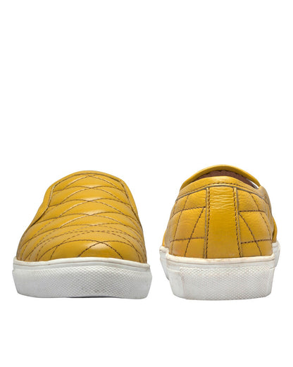 Bright & Stylish Girls' Yellow Leather Shoes – Perfect for Any Occasion, Art:- LS-1108