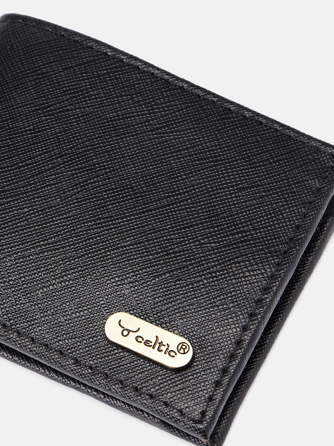 Premium  Genuine Leather Bi-Fold Wallet with Flip ID Window & Coin Pocket