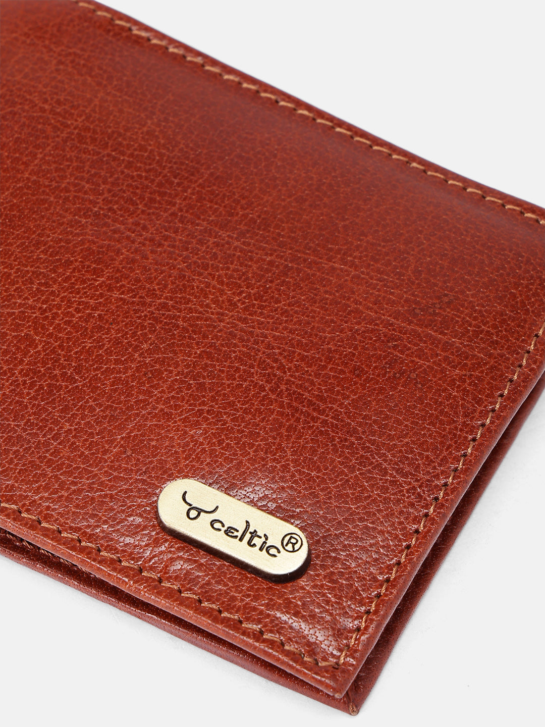 Premium Genuine Leather Bi-Fold Wallet with Zip Coin Pocket & Card Slots
