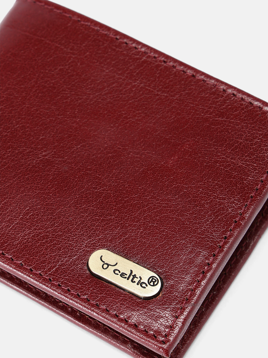 Premium Genuine Leather Bi-Fold Wallet with ID Window & Multiple Card Slots