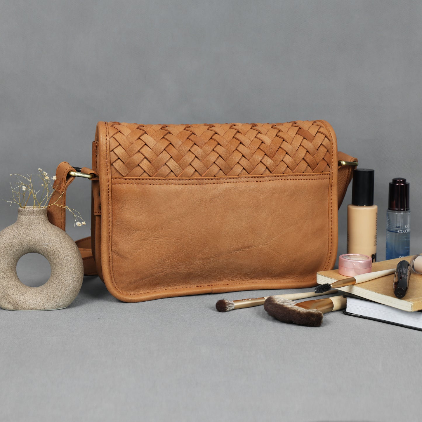 Elevate Your Style with our Brown Leather Sling Bag The Perfect Fashion Accessory. Art: BG-1640 - Default Title