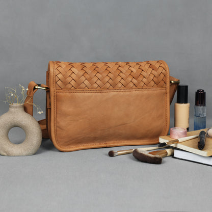 Elevate Your Style with our Brown Leather Sling Bag The Perfect Fashion Accessory. Art: BG-1640 - Default Title