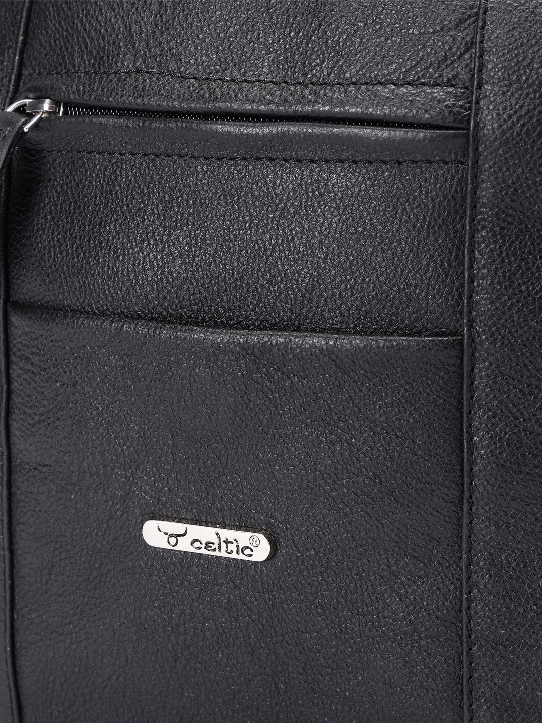 Premium Genuine Leather Crossbody Bag  with Adjustable Strap & Multiple Zip Pockets