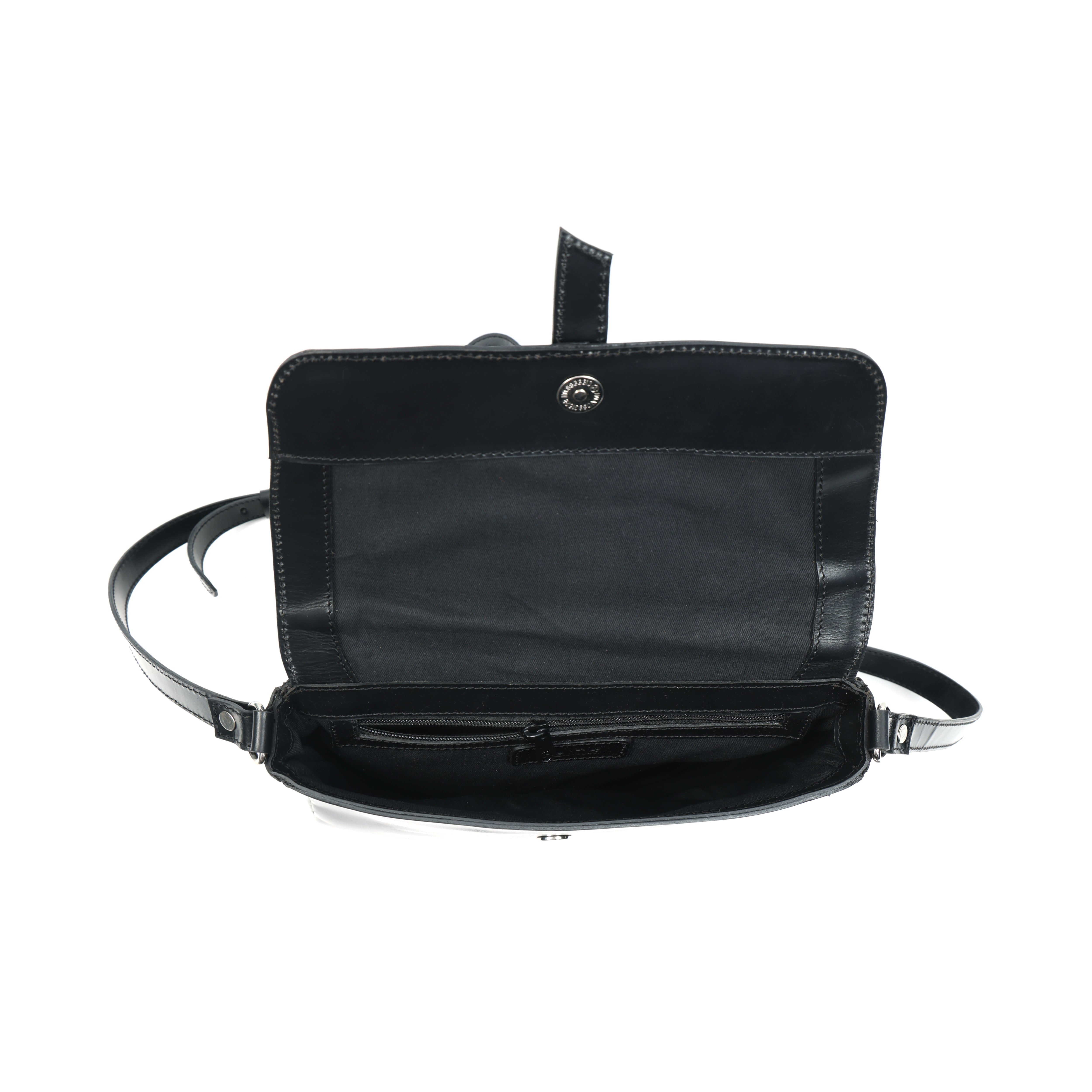 Premium Genuine Leather Sling Bag with Flap Closure,  & Adjustable Strap