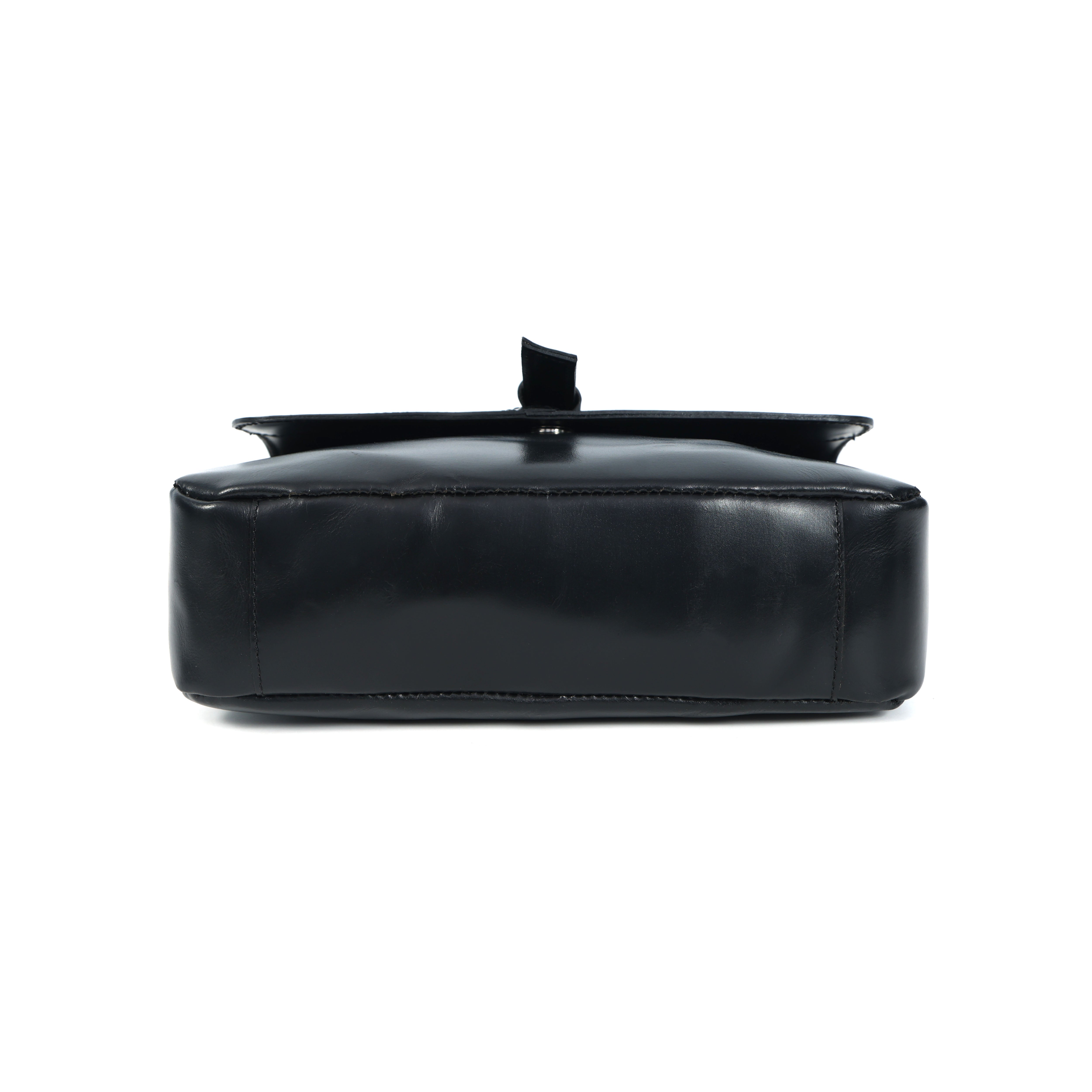 Premium Genuine Leather Sling Bag with Flap Closure,  & Adjustable Strap