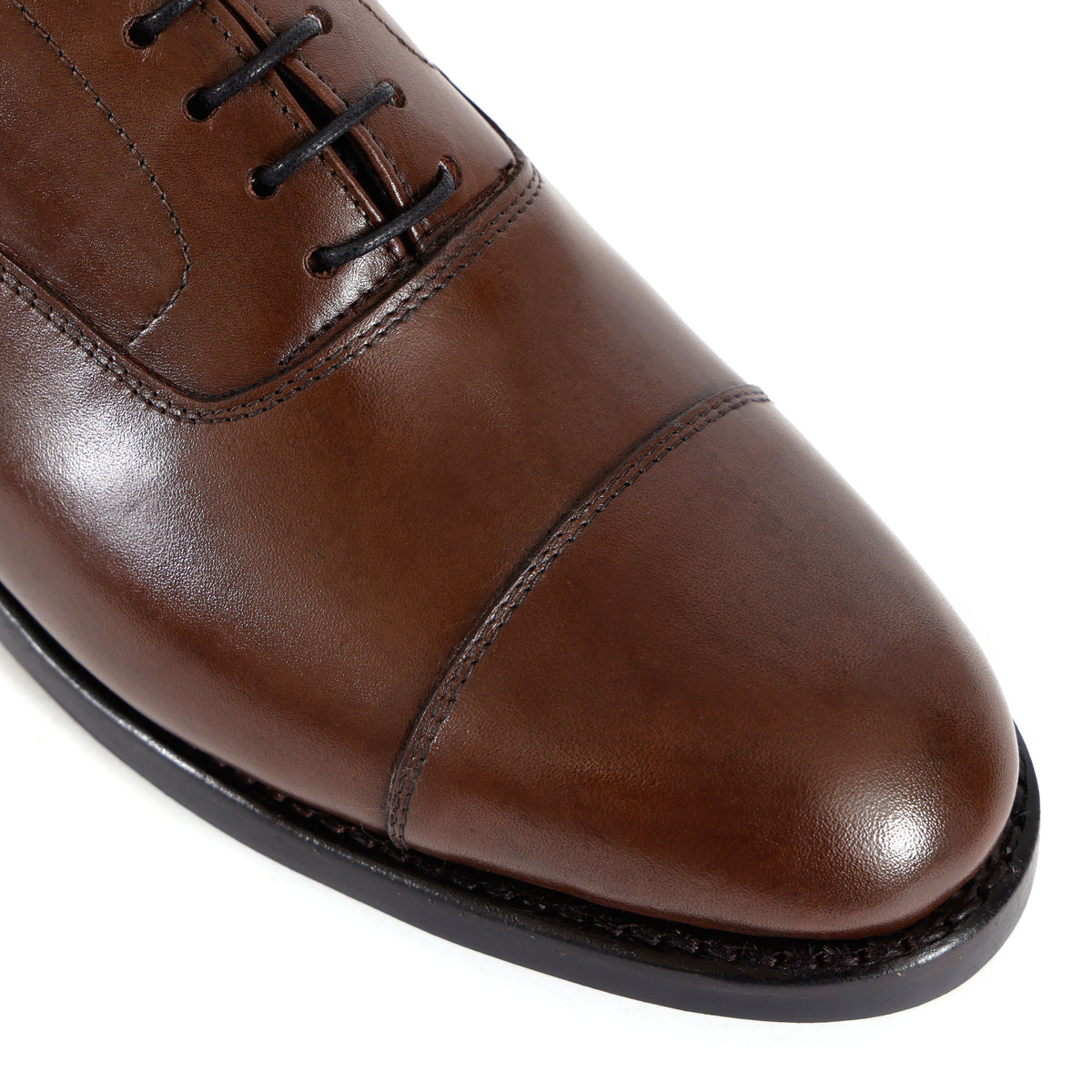Premium Genuine Leather Cap Toe Lace-Up Formal Shoes | Classic Oxford Style | Office & Business Wear