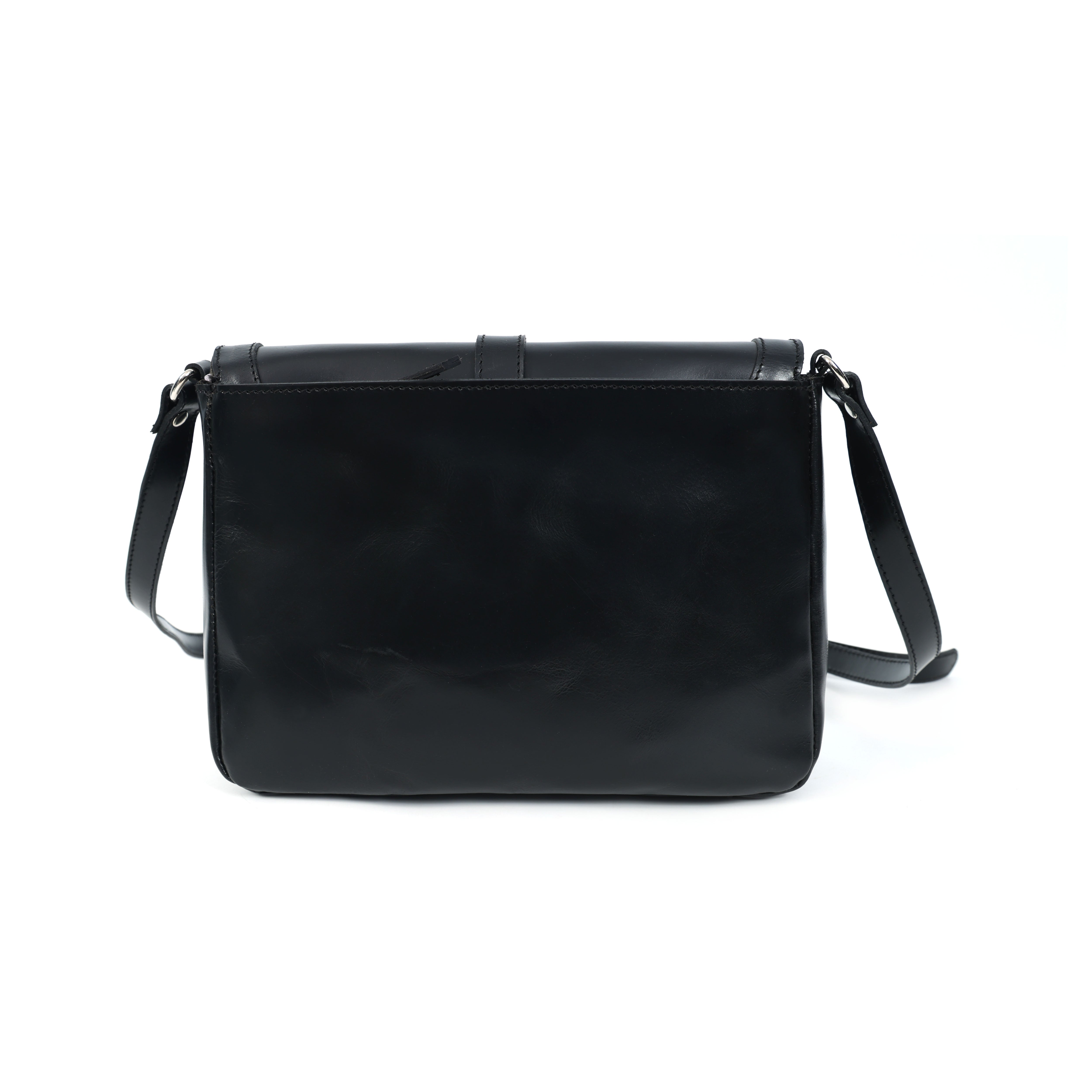 Premium Genuine Leather Sling Bag with Flap Closure,  & Adjustable Strap