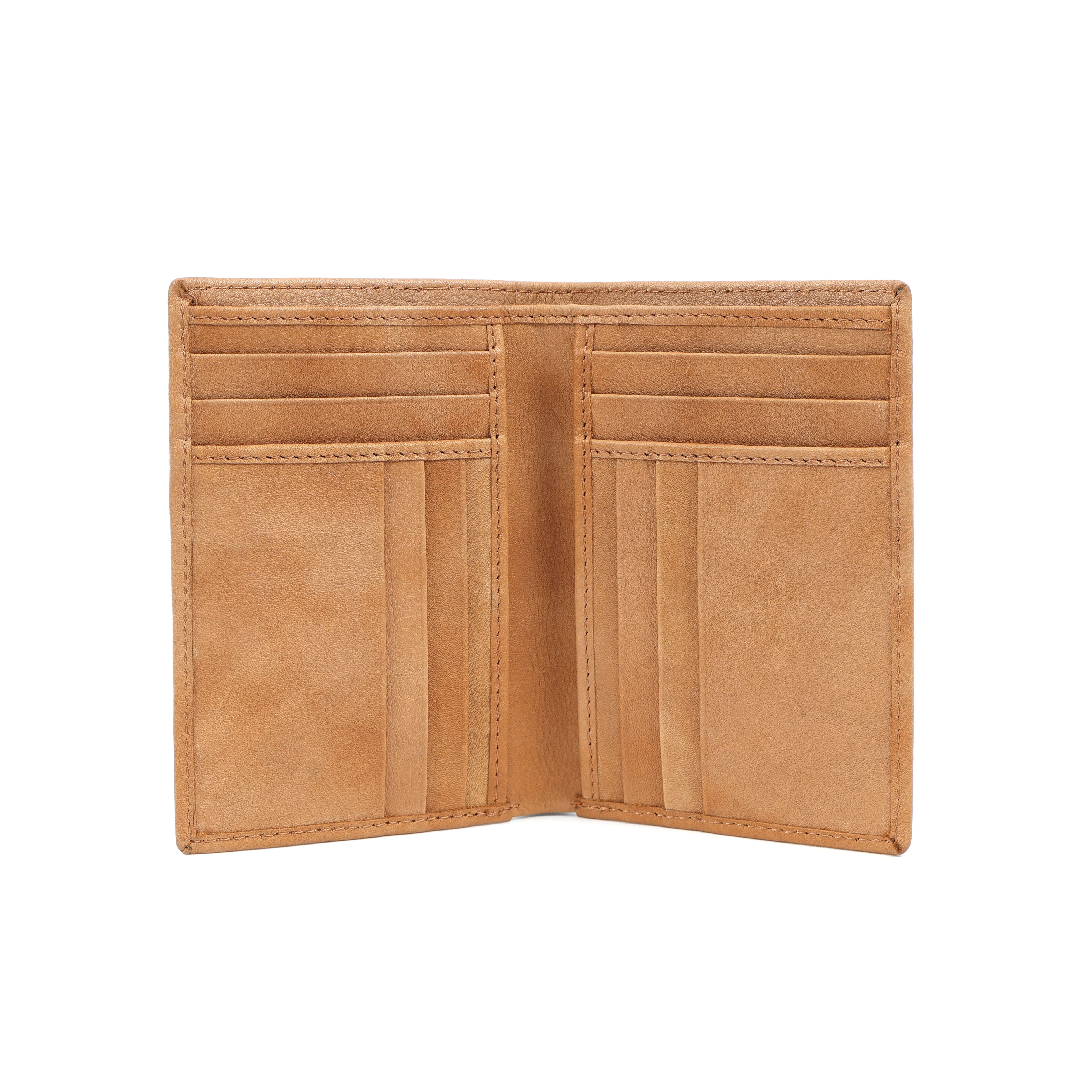 Celtic Genuine Leather Bi-Fold Long Wallet-Tan