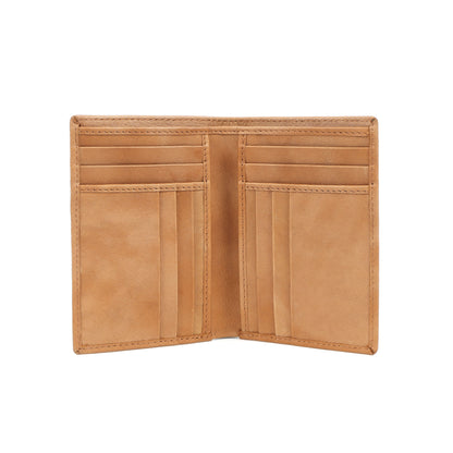 Light Brown Men’s Leather Wallet – Bi-Fold Card Holder Art:- LA-1432