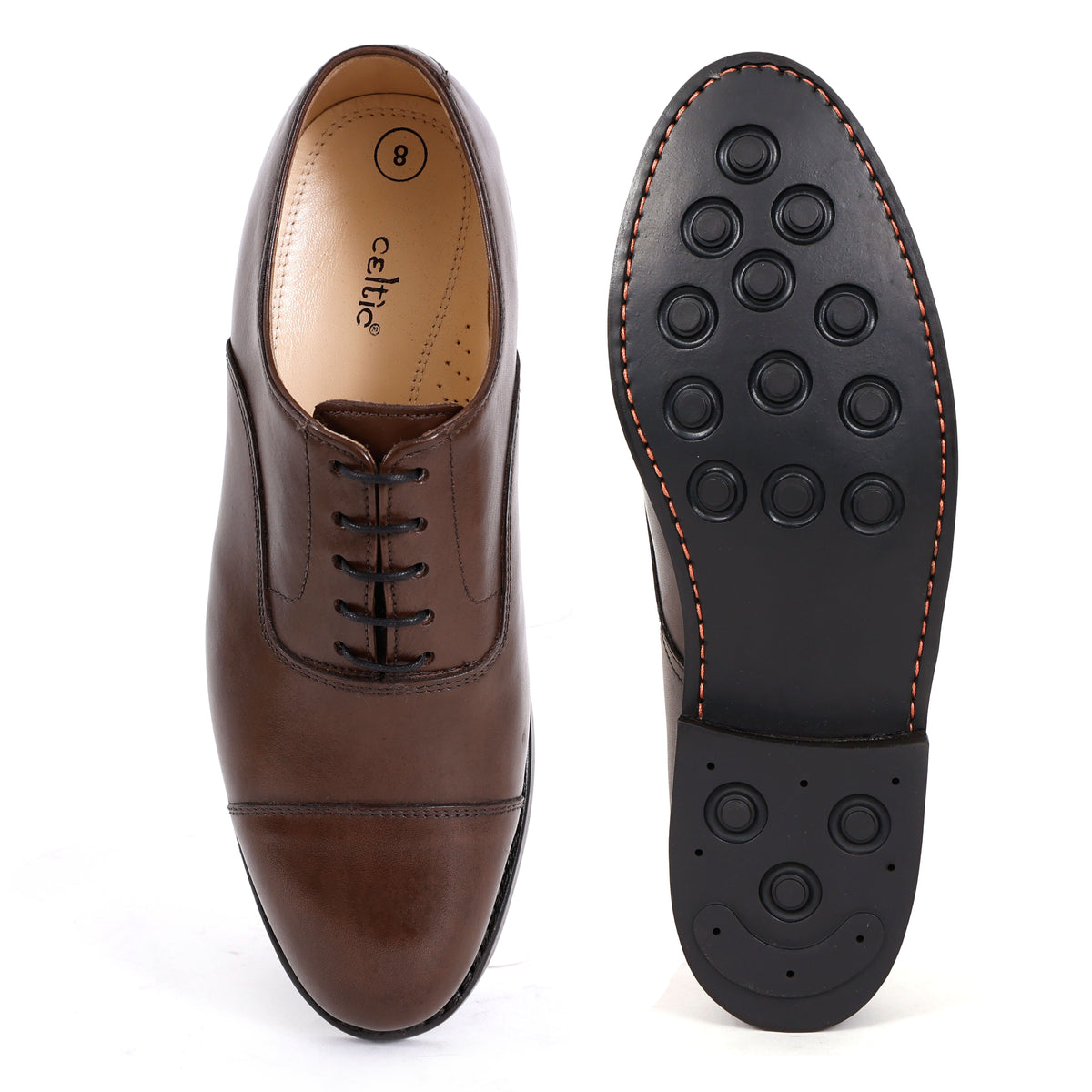 Premium Genuine Leather Cap Toe Lace-Up Formal Shoes | Classic Oxford Style | Office & Business Wear