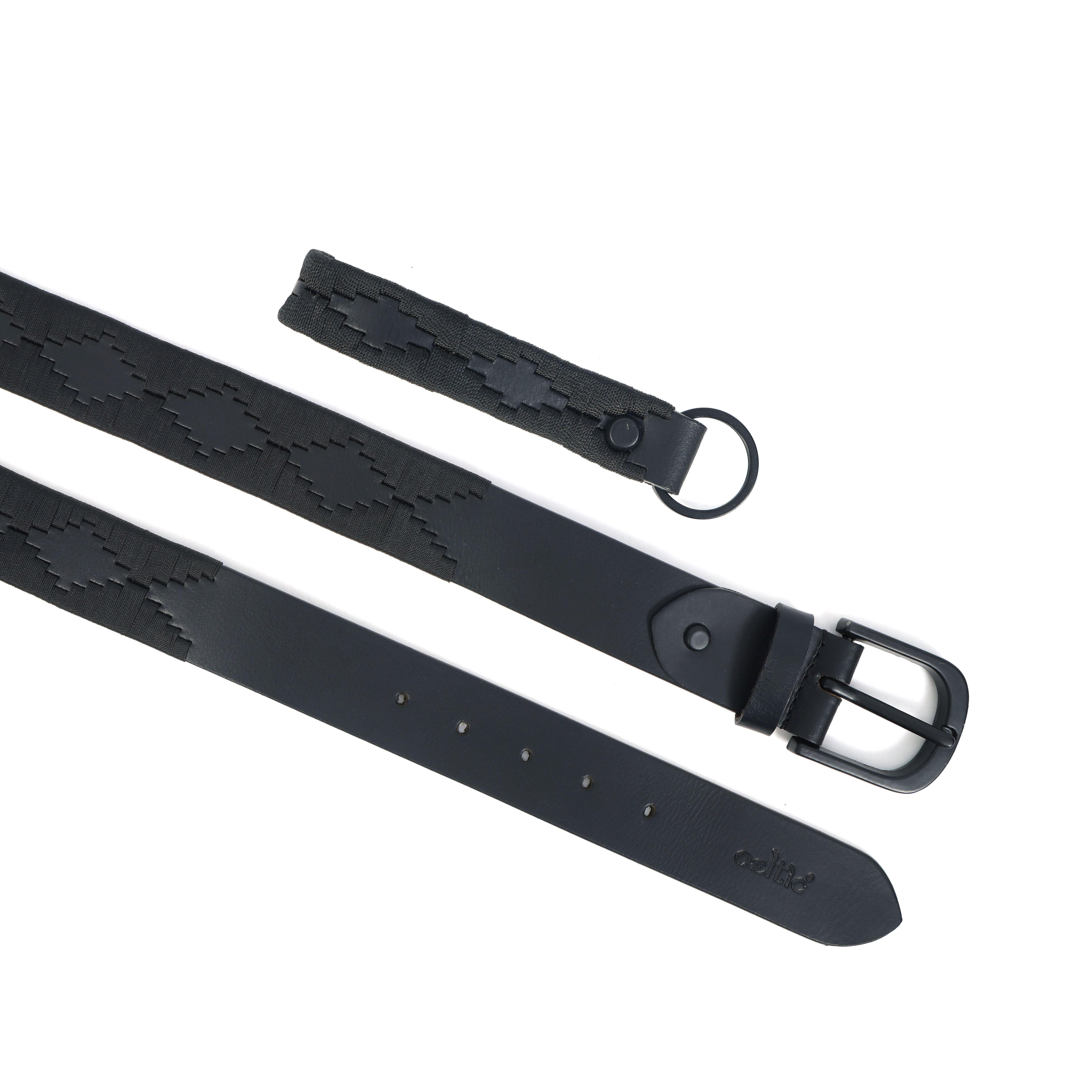  Premium New Designer Polo Black Milled Leather Belt. LB-860