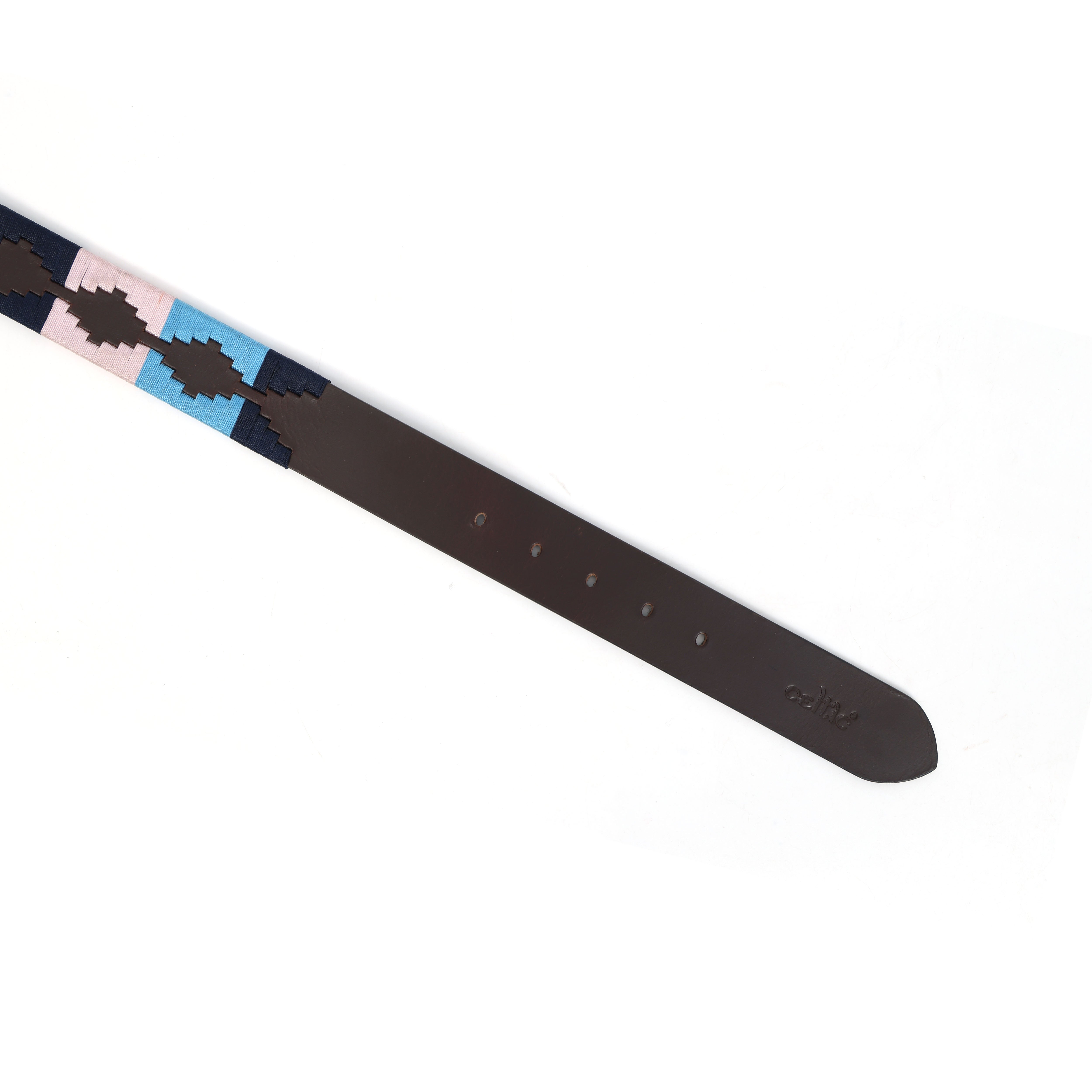 Premium Brown Leather Belt with Multi-Color Stitching  Stylish & Durable.LB-871