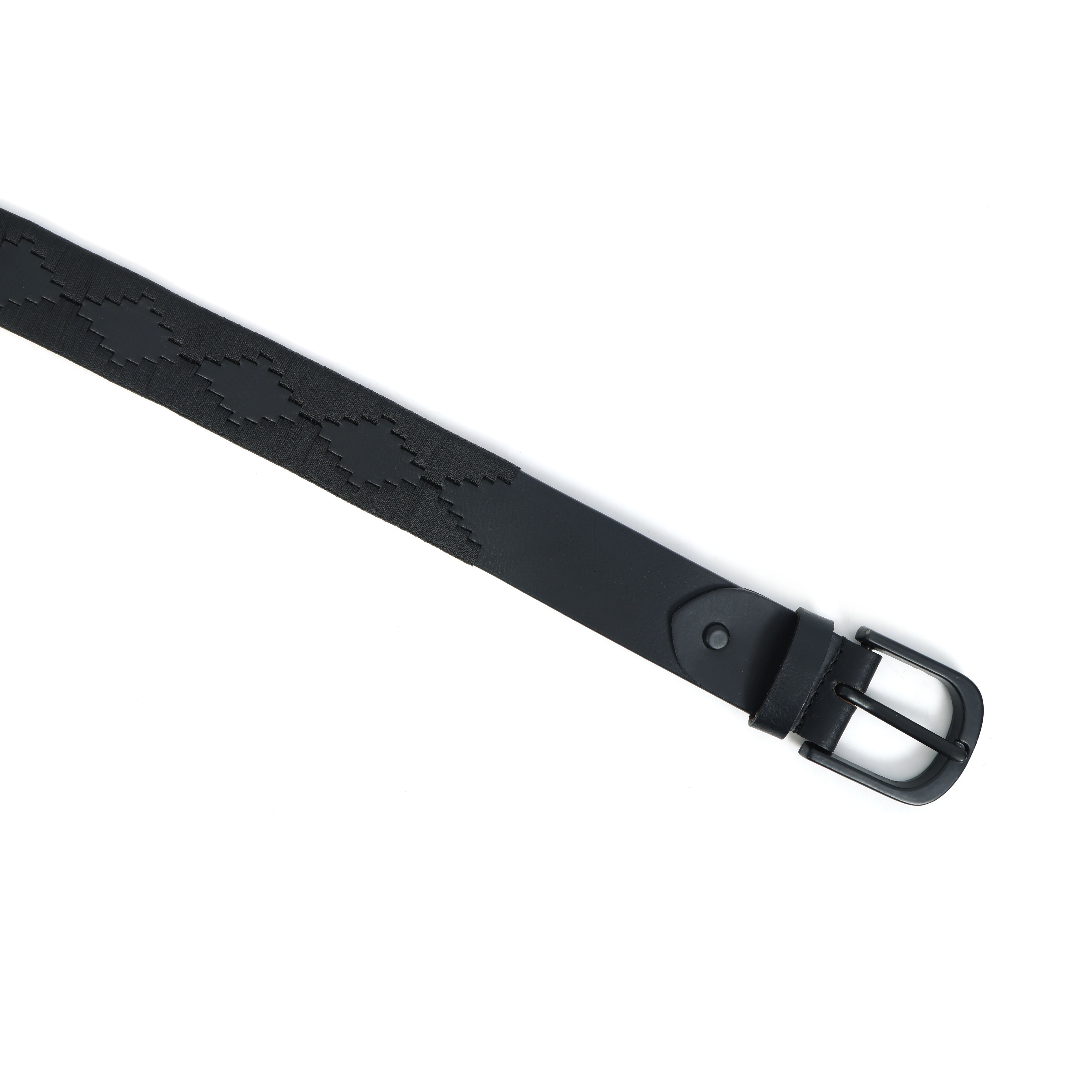  Premium New Designer Polo Black Milled Leather Belt. LB-860
