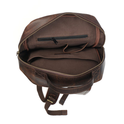 Elevate Your Style – Men's Full-Grain Leather Professional Backpack | Premium & Timeless, Art:- BG-1612