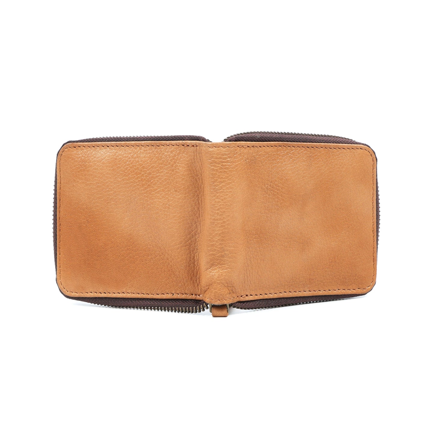 Camel Tan Zip Leather Wallet for Men – Premium Compact Wallet LA-1431