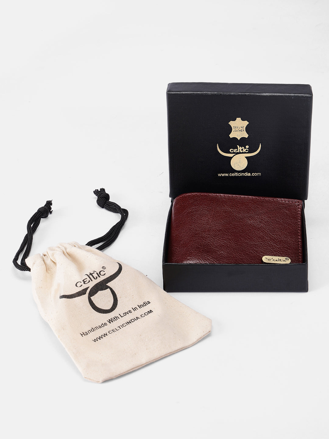 Premium Genuine Leather Bi-Fold Wallet for Men with Card Slots & Cash Compartment