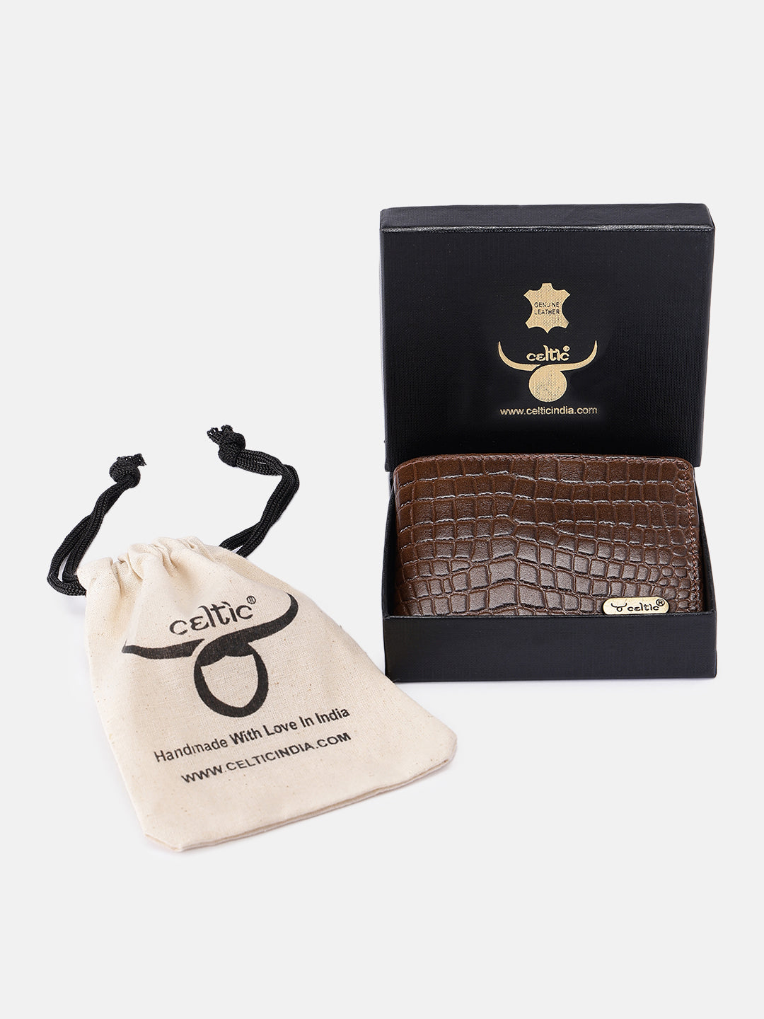Premium Genuine Leather Croco Wallet – With Comaprtments