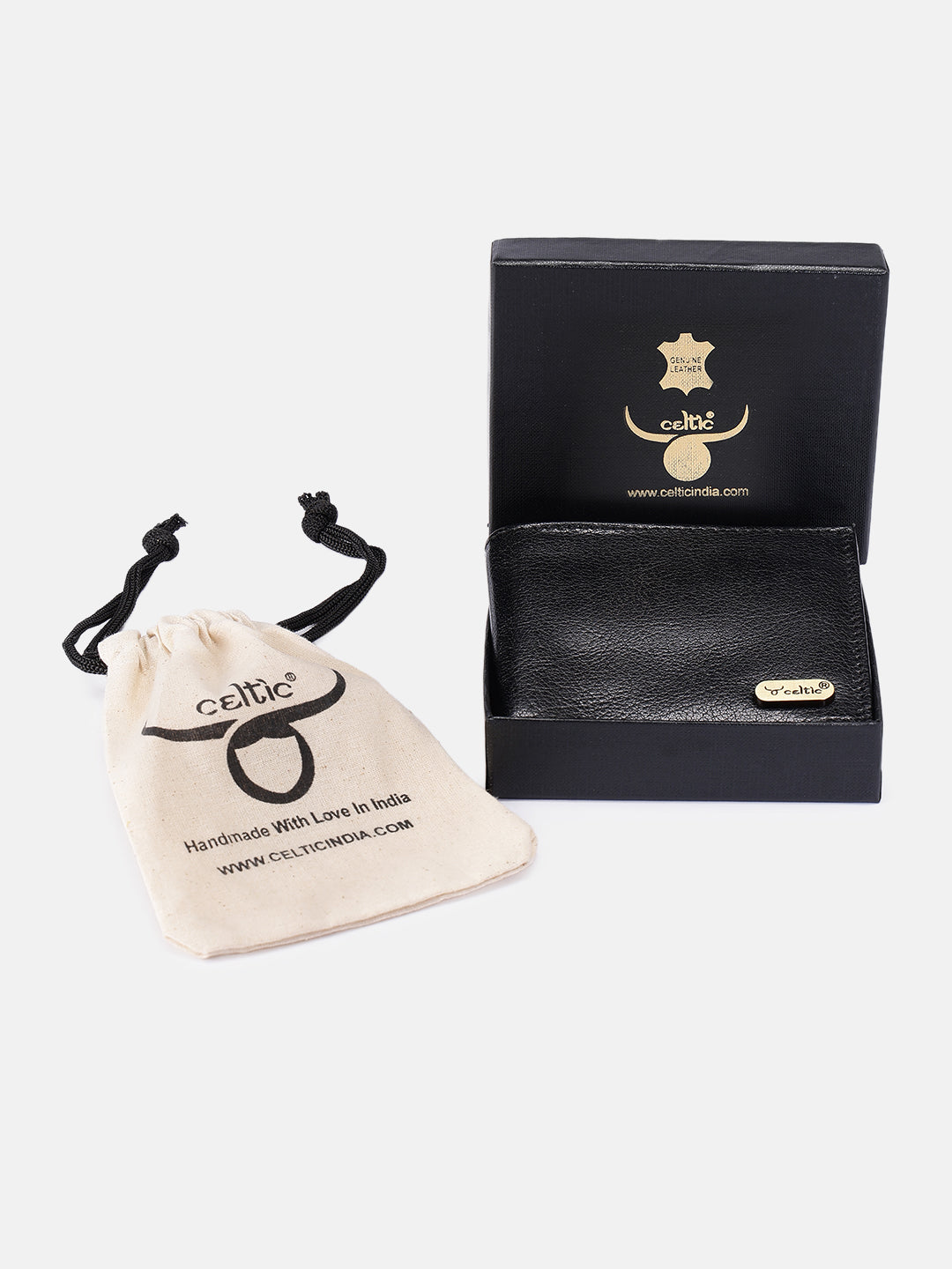 Premium Genuine Leather Bi-Fold Wallet with Zip Coin Pocket & Card Slots