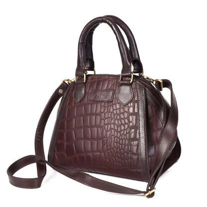 Cletic New Classic Leather Handbag with Detachable Sling Strap – Elegant & Versatile Art: BG-1597