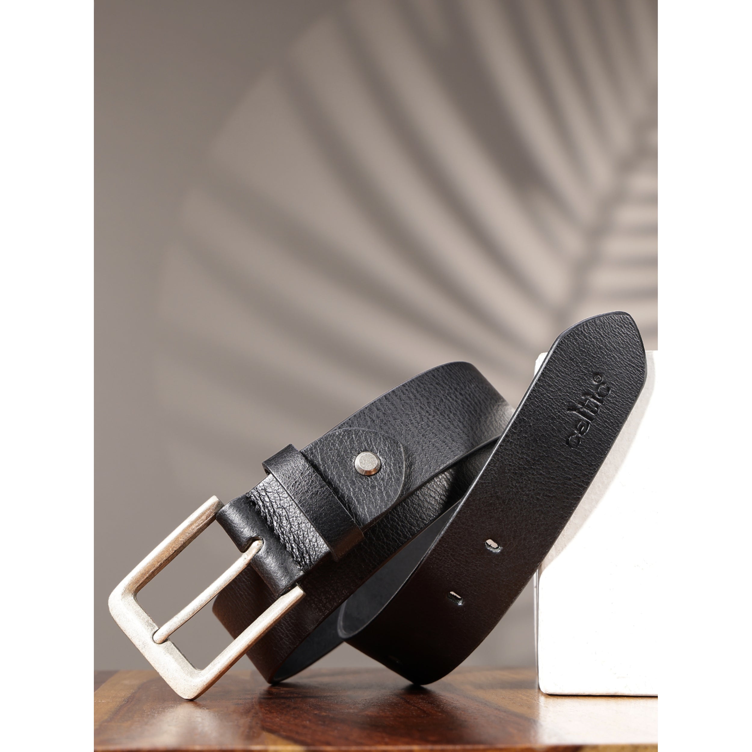 Genuine Leather Black Waist Accessory Durable Metal Buckle Formal Casual Wear