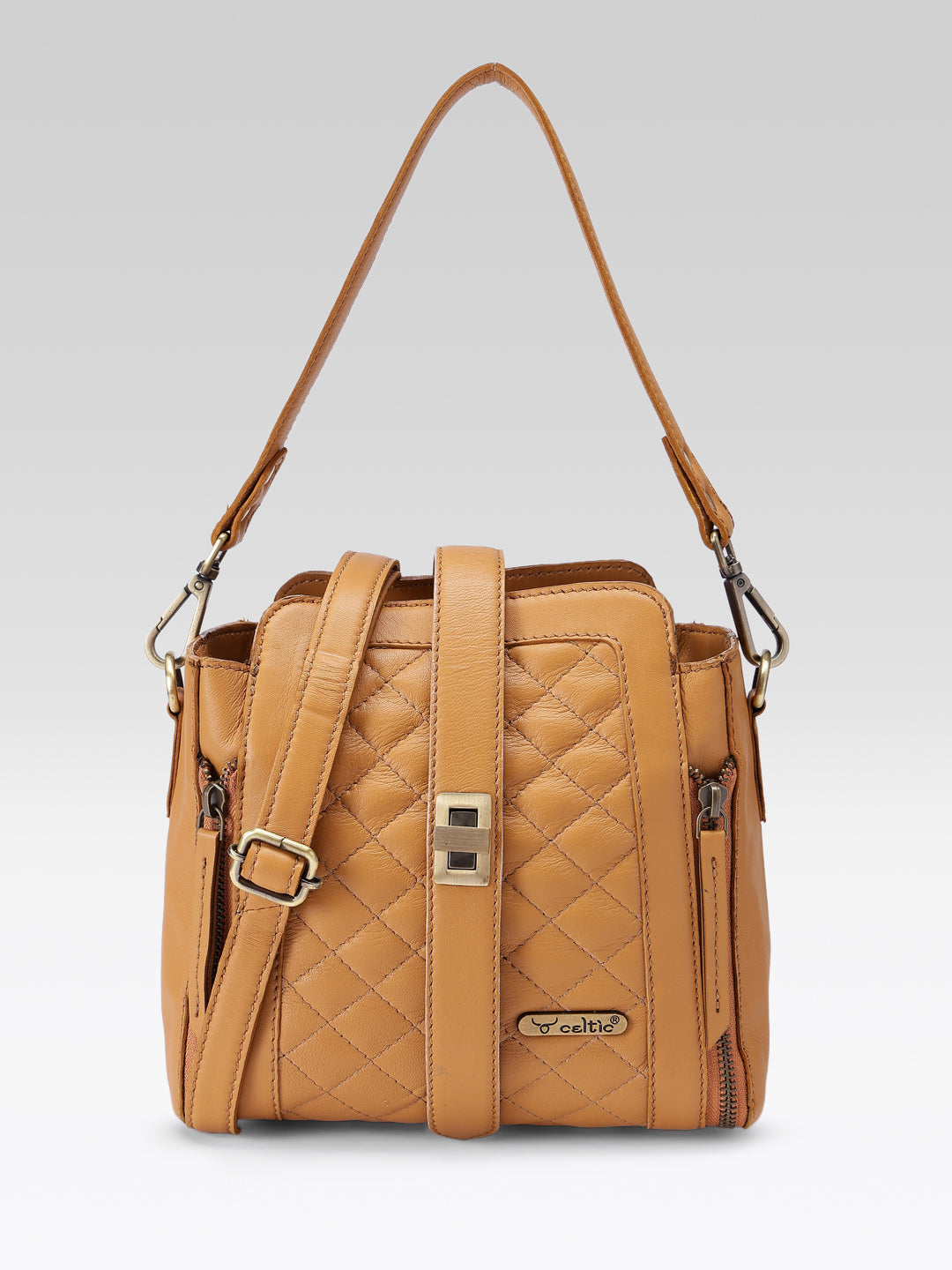 Premium Quilted Leather Shoulder Bag – Stylish Everyday Crossbody Handbag
