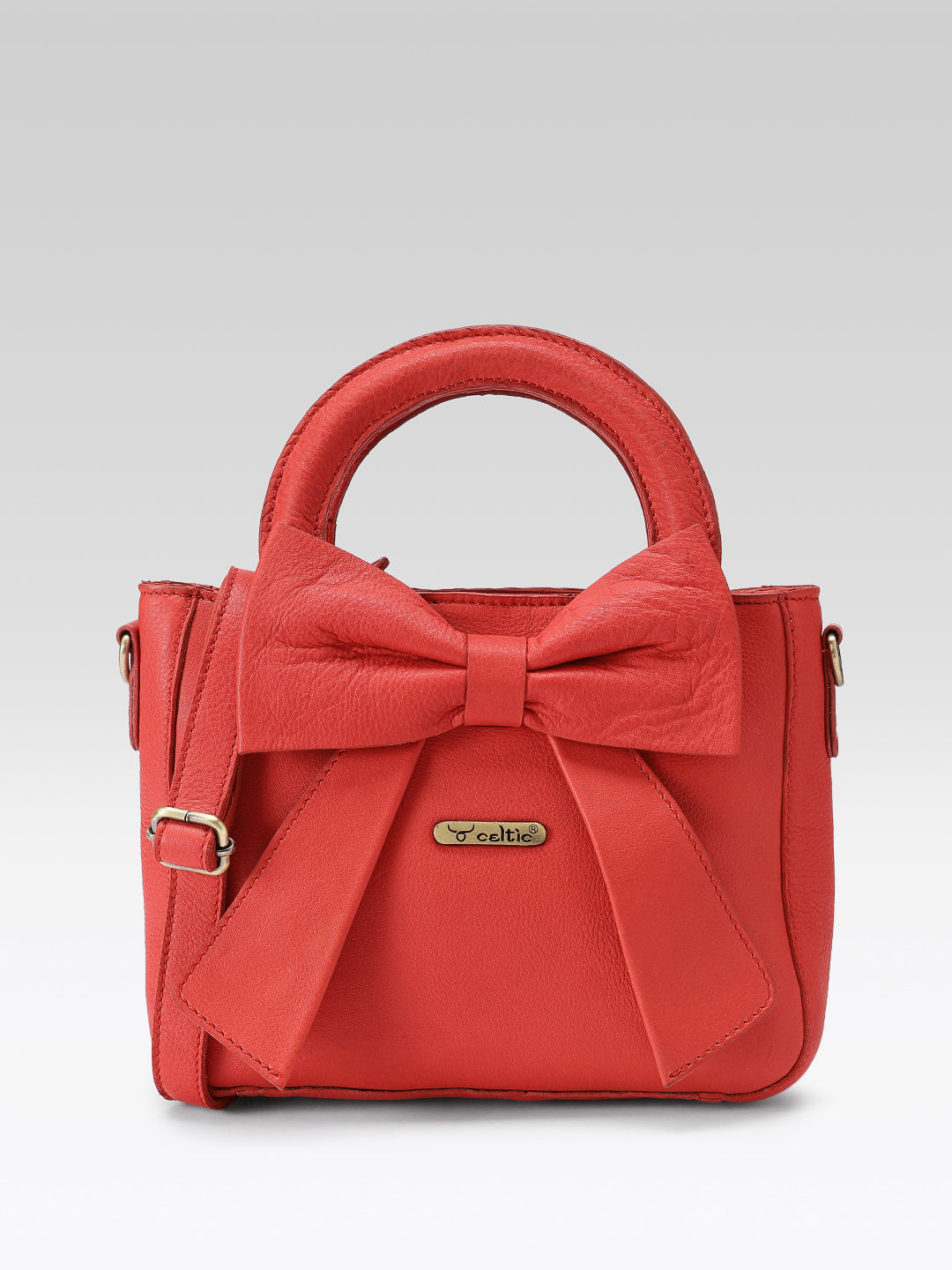 Premium  Leather Hand & Shoulder Bag for Women with Bow Detail