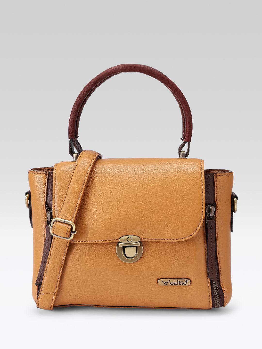 Premium  Leather Hand & Shoulder Bag with Detachable Stap for Women