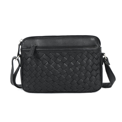 Black Textured Crossbody Sling Bag for Women Art-BG-1641 Black