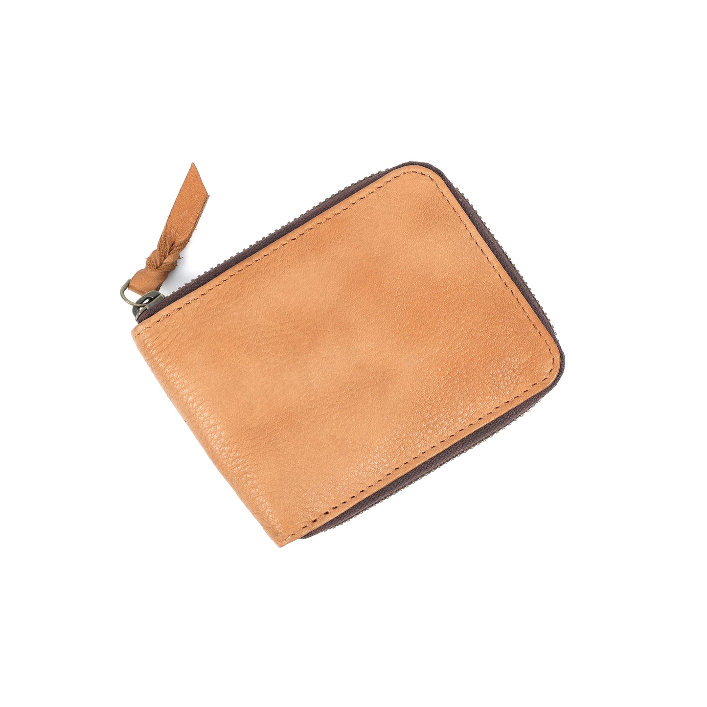 Camel Tan Zip Leather Wallet for Men – Premium Compact Wallet LA-1431