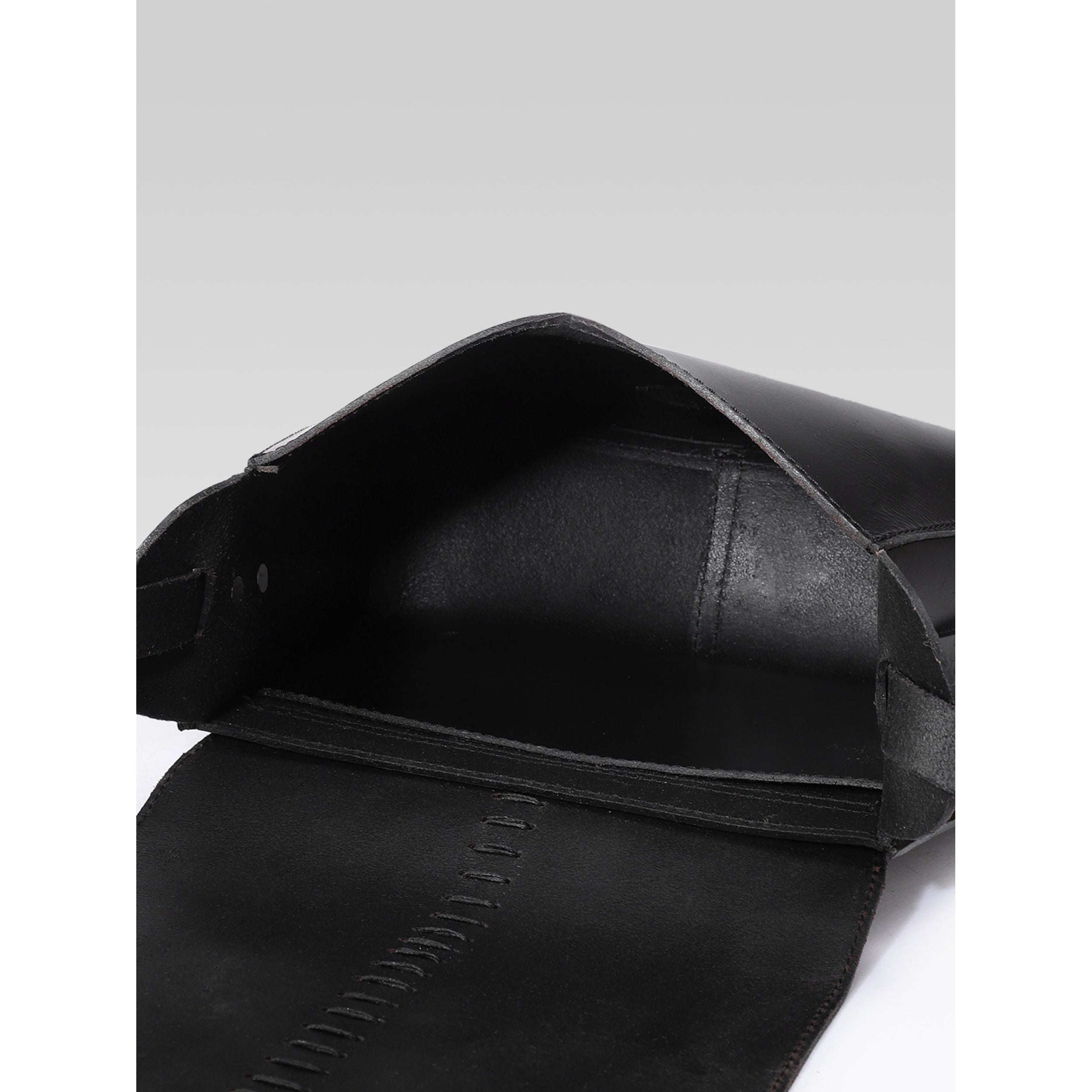 Premium Genuine Leather Sling Bag with Hand-Stitched Detail & Adjustable Strap