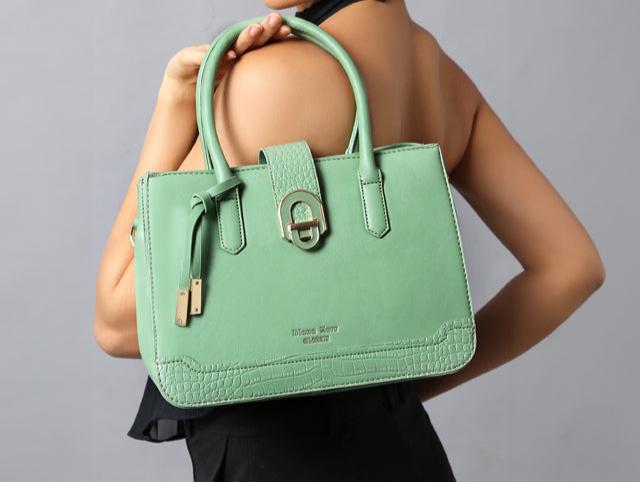 Trendy Synthetic Green Bag – Stylish & Durable Handbag for Every Occasion,ART:-DK-2004