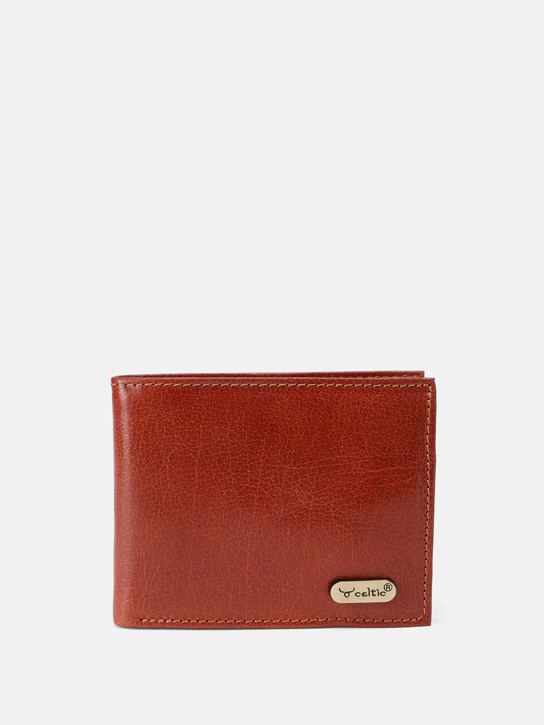 Premium Genuine Leather Bi-Fold Wallet with Zip Coin Pocket & Card Slots