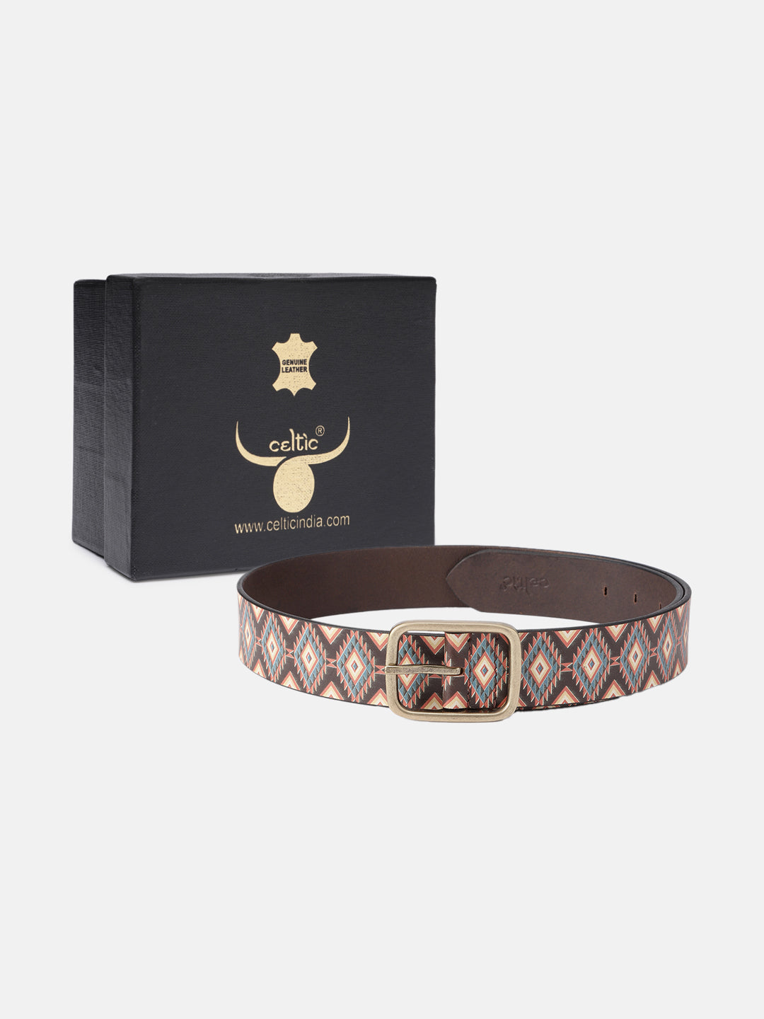 Unisex Handcrafted Tribal Pattern Belt With Durable Buckle Stylish Ethnic Casual Wear
