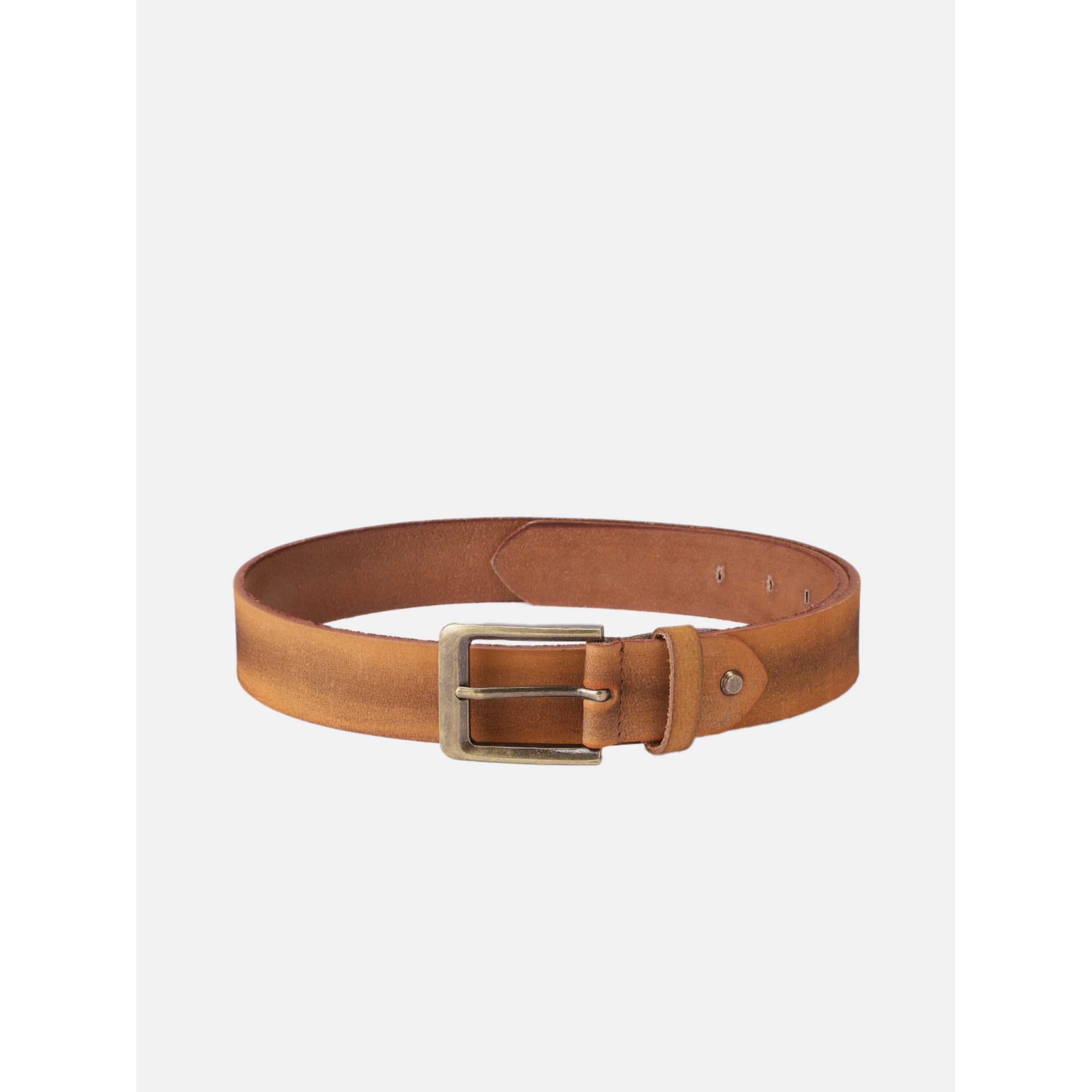 Premium Leather Tan Belt with Antique Buckle