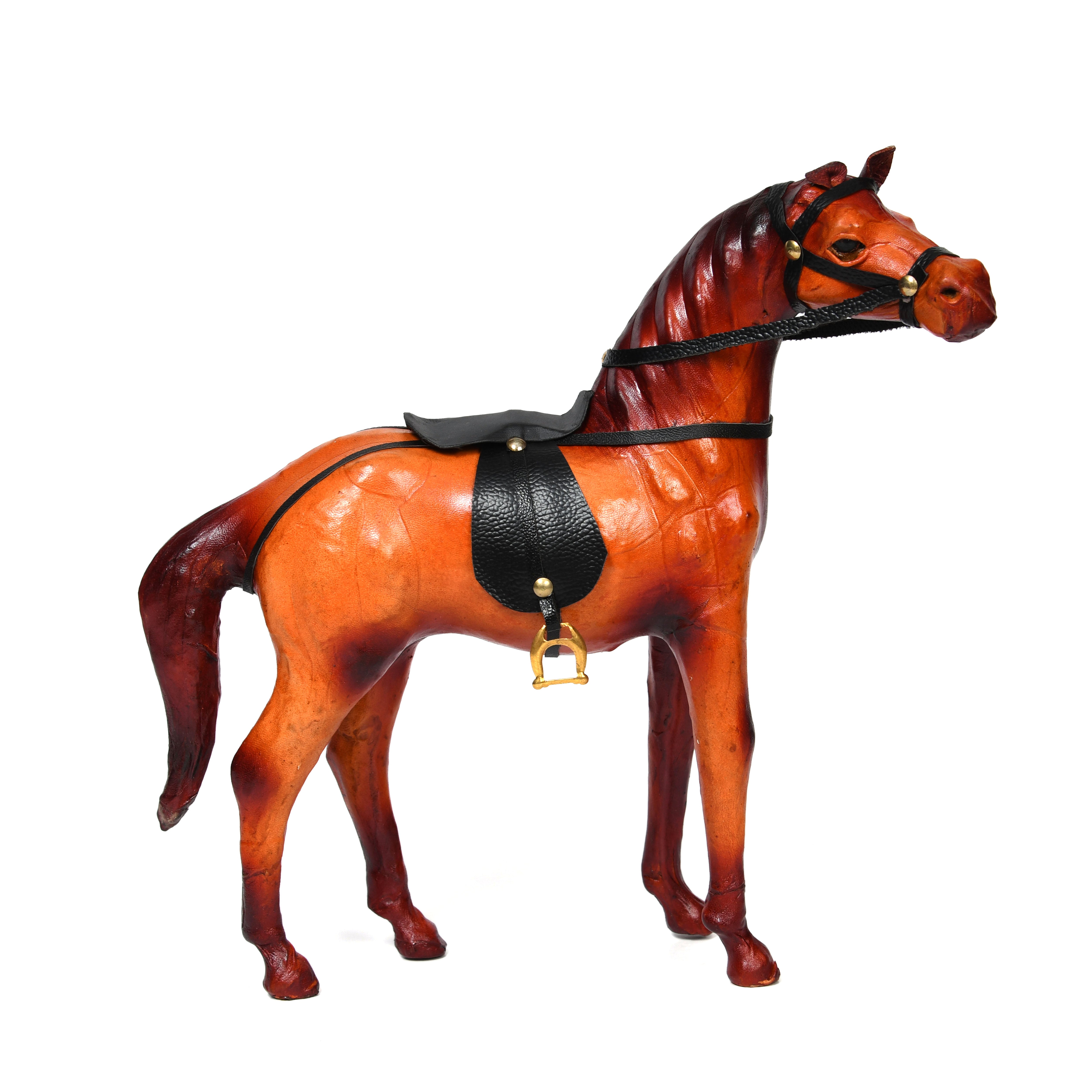 Premium Leather Horse  with Decor with saddle