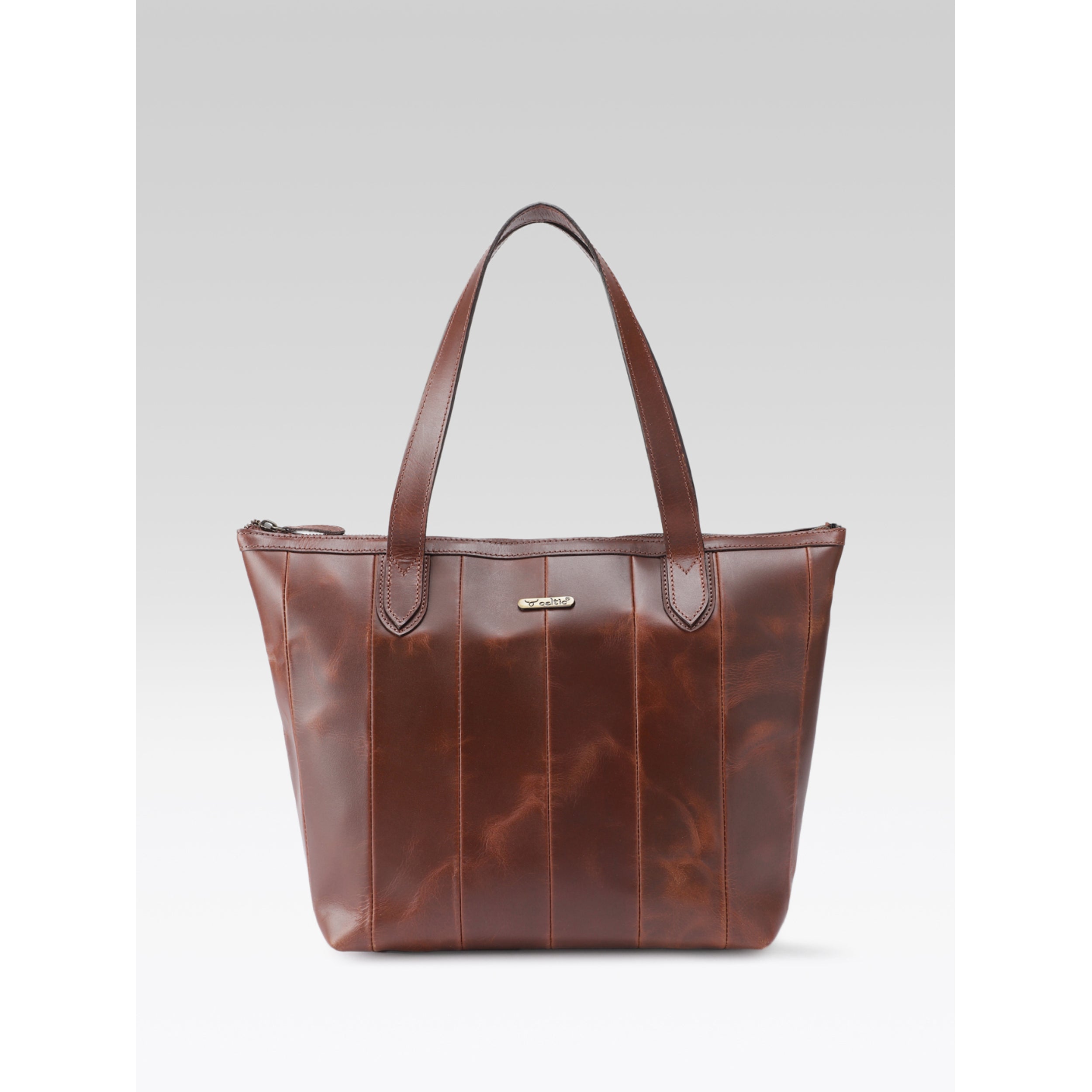 Premium Genuine Leather Tote Bag for Women |  Inner Zip Pocket