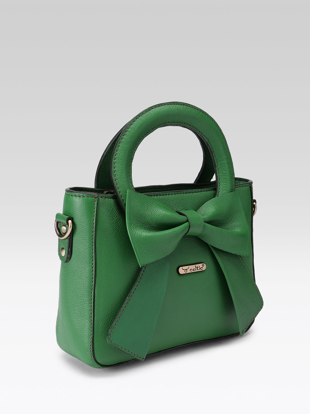 Premium  Leather Hand & Shoulder Bag for Women with Bow Detail