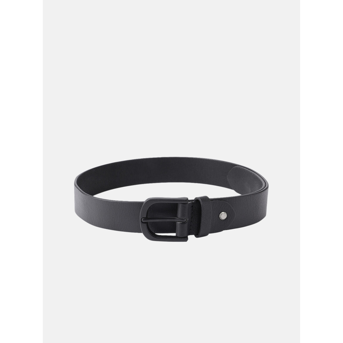 Unisex Genuine Leather Dark Brown Waist Accessory Antique Metal Buckle Formal Casual Wear