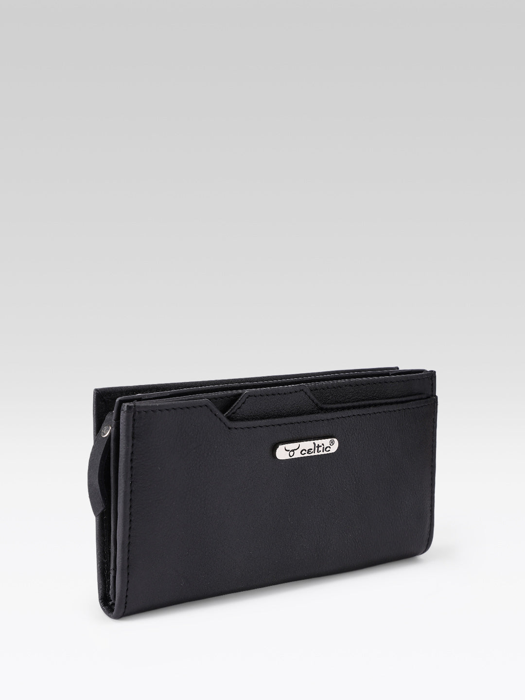 Premium Genuine Leather Long Wallet for Women with Multiple Card Slots & Zip Coin Pocket