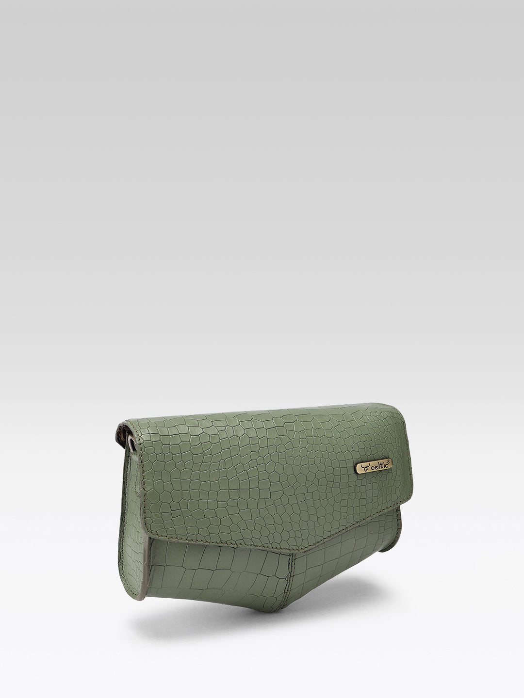 Premium Textured Leather Flap Sling Bag with Adjustable Strap & Inner Zip Pocket