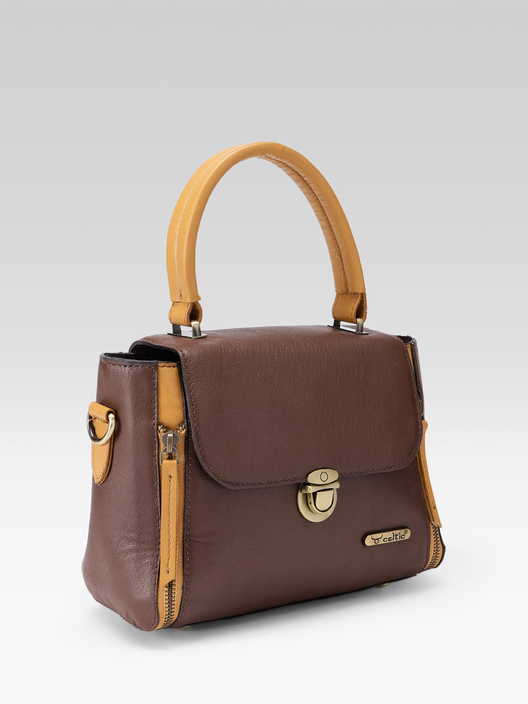 Premium  Leather Hand & Shoulder Bag with Detachable Stap for Women