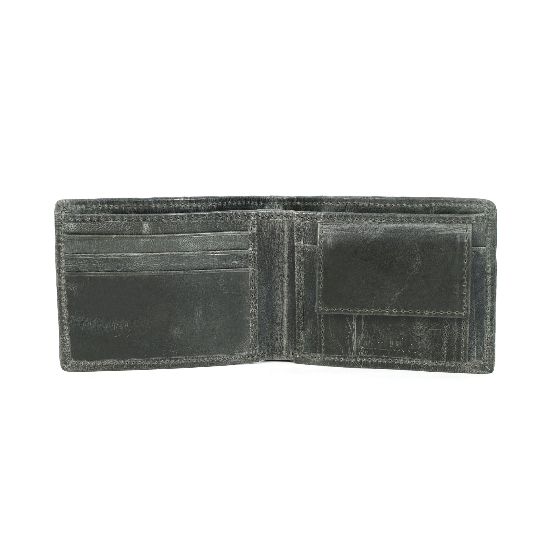 Black Braided Leather Wallet, Art:- LA-1409