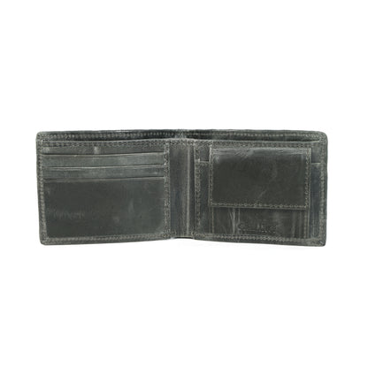 Black Braided Leather Wallet, Art:- LA-1409