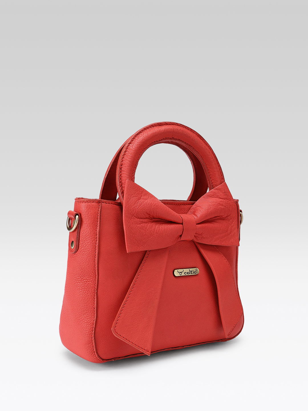 Premium  Leather Hand & Shoulder Bag for Women with Bow Detail