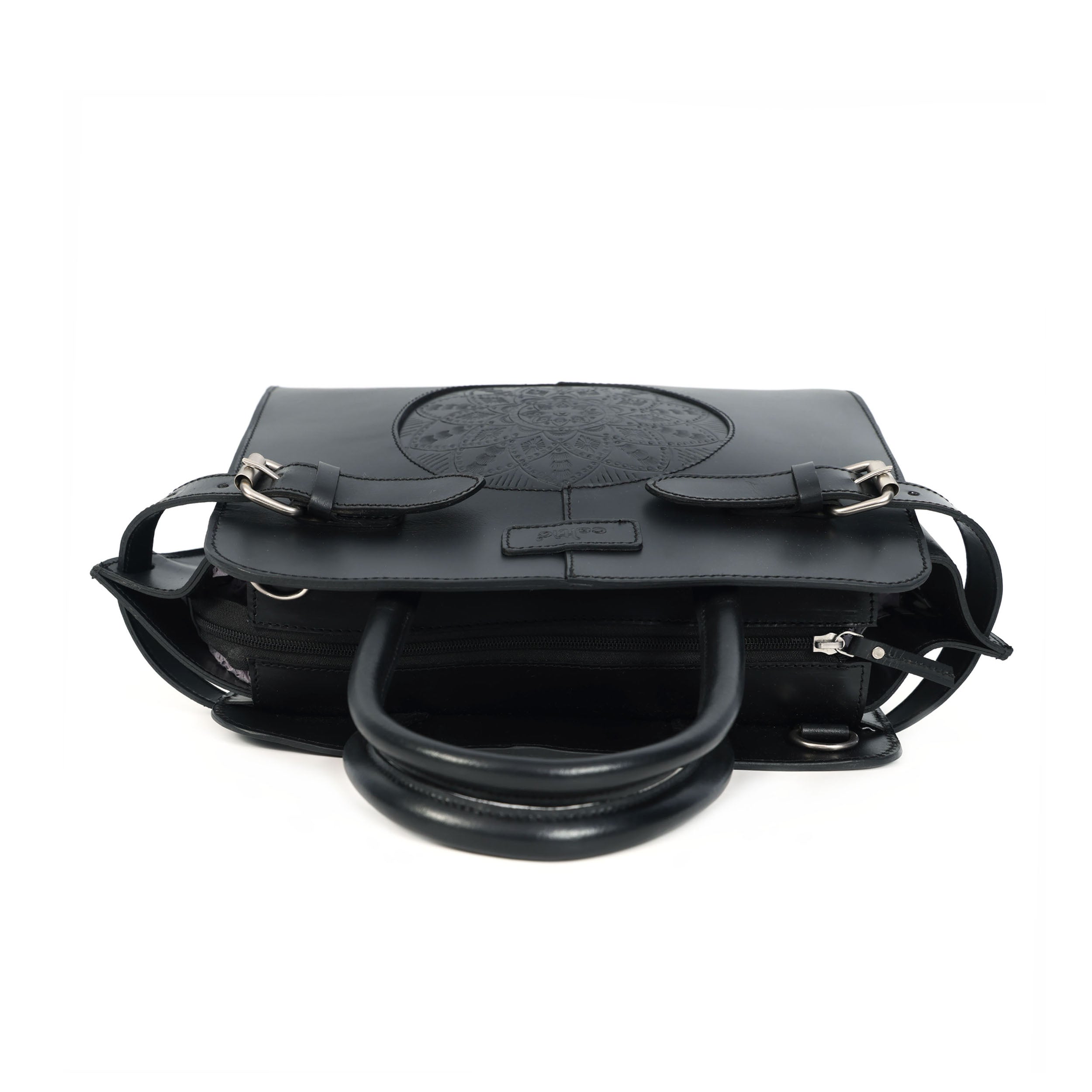  brown or black color pure leather Shoulder bag for girls and women with glorious design | Party wear.  Art: BG-1555