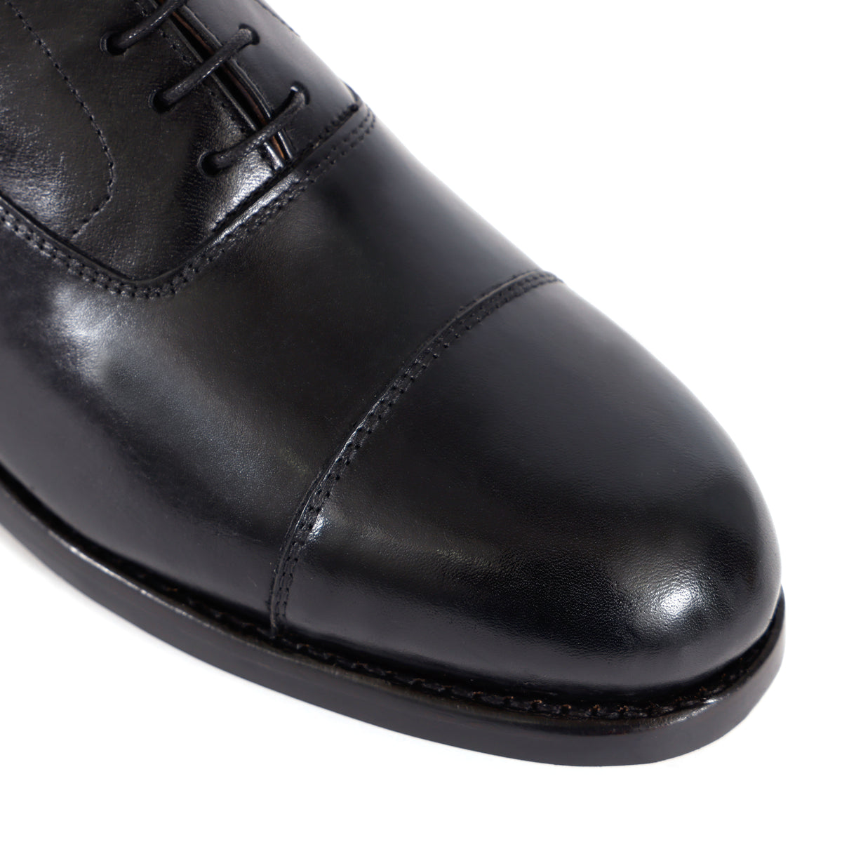 Premium Genuine Leather Cap Toe Lace-Up Formal Shoes | Classic Oxford Style | Office & Business Wear