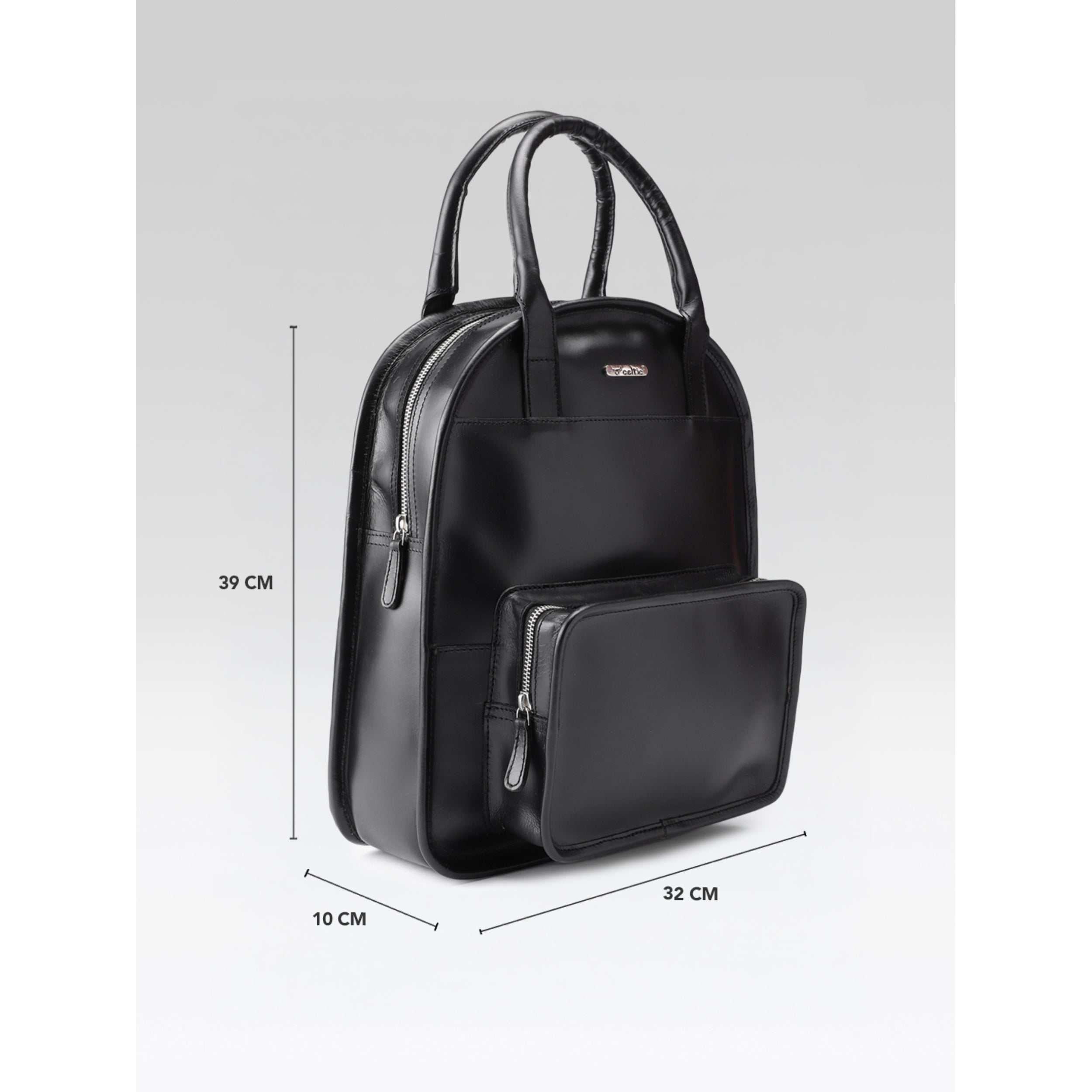 Premium Genuine Leather  Backpack with Front Utility Pocket